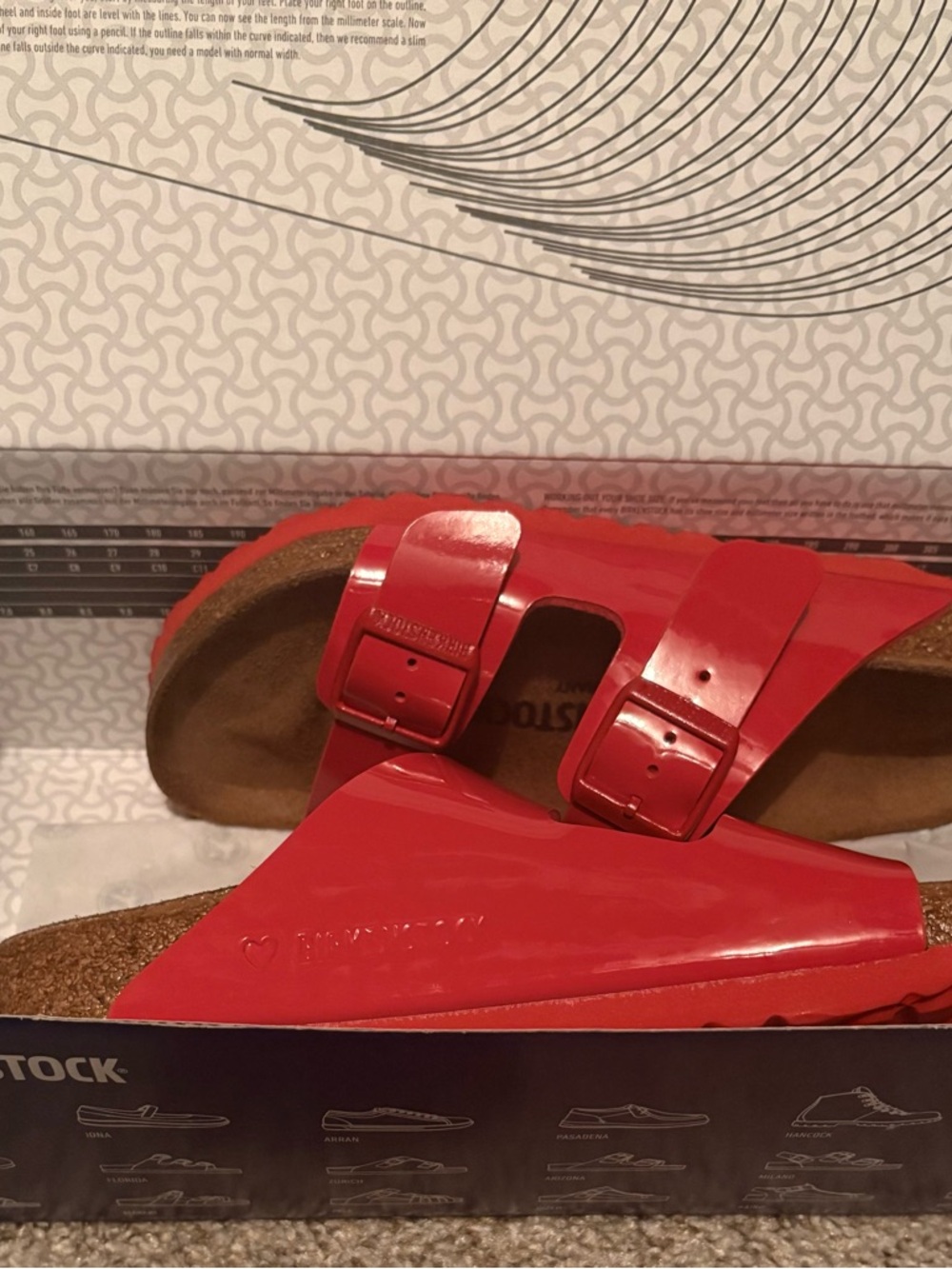Birkenstock Women's Red Arizona EVA Sandals - Picture 3 of 5